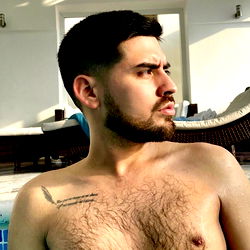 Relaxed at the Poolside