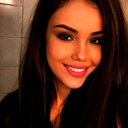 Smiling Model Posing for Selfie