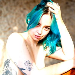 Onlyfans Model in Blue Hair