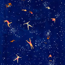 Stylish Artwork Featuring Cartoon Divers