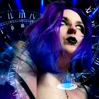 Futuristic Gothic Female Cosplayer with Neon Vibes