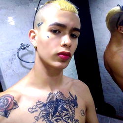 OnlyFans Alejandro Cam, Tattooed Man with Yellow Hair and Tattoos,