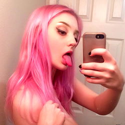 Pink-Haired OnlyFans Model Takes a Selfie