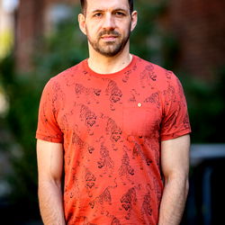 Man in Red T-Shirt