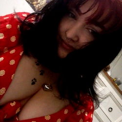 OnlyFans Model Clem in Red Polka Dot Blouse