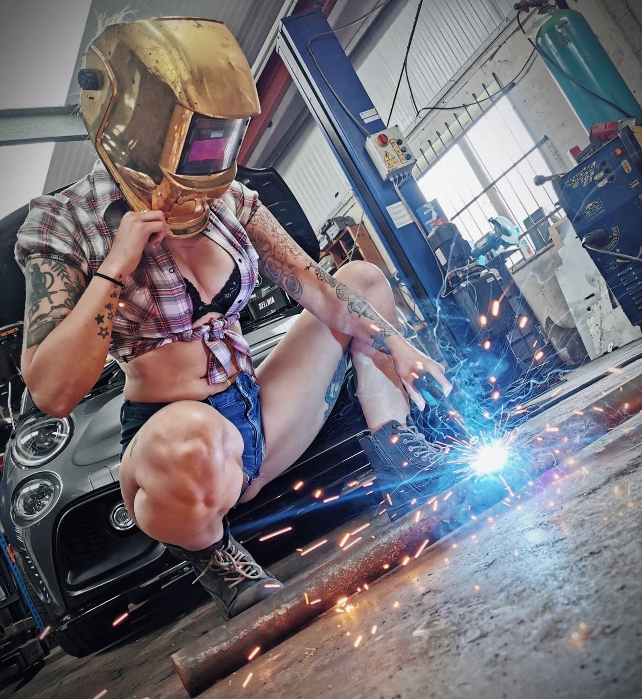 Tattooed Biker Girl photo