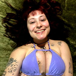 Annabelle Bixby in Purple Bikini Top