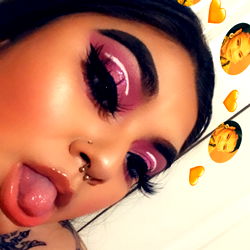 Beauty Model Posing for Social Media