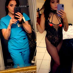 OnlyFans Model K❤️'s Dual-Life Photos Reveal Nursing and Fetish Attire