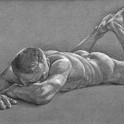 Anker, a Bodybuilder Posed in a Classic Art Style