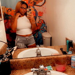 Mimi in Bathroom Mirror