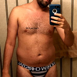 Adult Model Amadeus Forte Posing in Bathrobe and Underwear