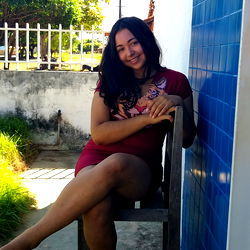 Casually Seated Outdoor Model