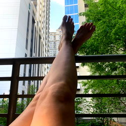 Tired Feet on a Deck