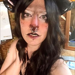 Cute Bunny Stu in Onlyfans Costume, Earrings and Horns!