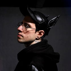 Erie Model, United States, Elegant Style with Cat Mask