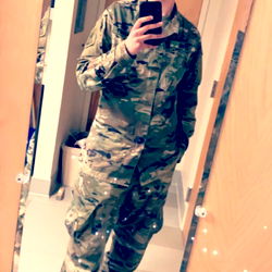 US Army Soldier in Full Uniform
