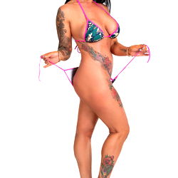 OnlyFans Model Candyhot Posing in Fitness Attire with Tattoos