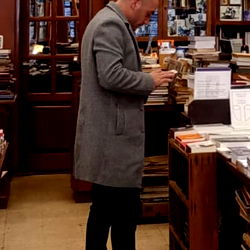 Man in a bookstore