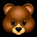 Cute Brown Bear Emoji Sticker for Friends