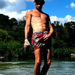 Aaron Dallas, Model and Athlete, in a Fun and Relaxed Outdoor Scene