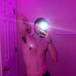 Fitness Enthusiast in Bathroom Mirror