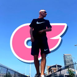 Onlyfans Model Big Boy Scouse in Pink Hoodie and T-shirt, Liverpool