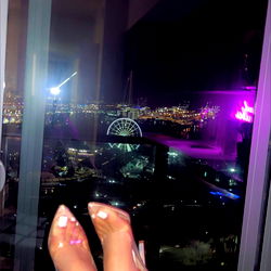 Stylish Model Shares City View from Balcony