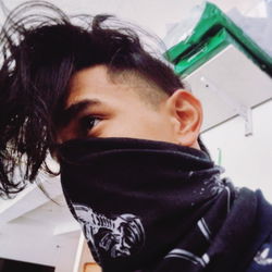 Anonymous Male Model, Steven Mora, in Black and White Fashion Advertisement