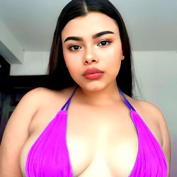 Aniela Campbell in a Pink Bikini Top