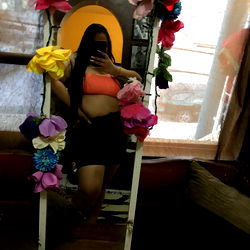 Marlen Aguilar in Floral Costume