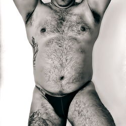Adult Model Luis Rodriguez in Classic Chest Hair Ad