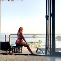 Thai model in outdoor setting