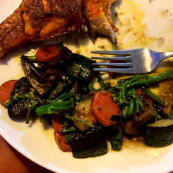 Colorful, Home-Cooked Meal on a Plate