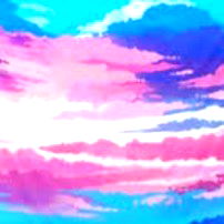 Colorful Sunset with Fluffy Clouds