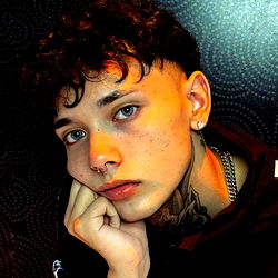 Stylish Person with a Thoughtful Expression