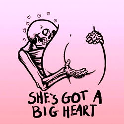 Skull with a Heart - Thick_thighs.n.Tattoos