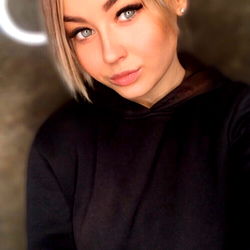 Viktoriia Lysenko on a billboard