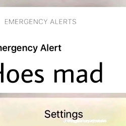 Emergency Alert Message with OnlyFans Model Widow