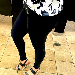 Casually Styled at a Public Restroom