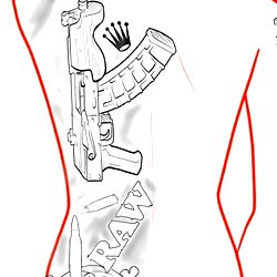 Pop Sensei Tattoo Art on Full-Body Tattoo Model