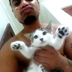 Alejandro Te with Cat