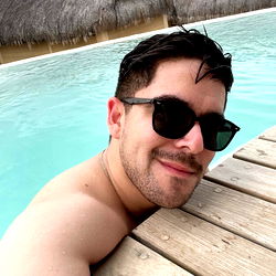 Araiza, Alan - Mexican Male Model Enjoying Poolside Relaxation