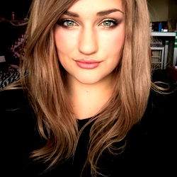 Blonde Woman with Short Hair, Blue Eyes