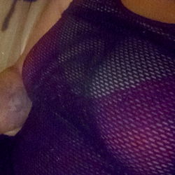 BBW Model Honnae in a Mesh Outfit