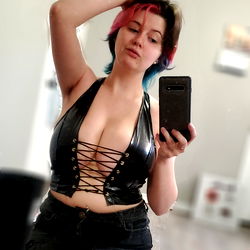 Rose in BDSM-Inspired Outfit