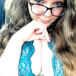 Amber Bluebell - OnlyFans Model in Black Lace and Glasses