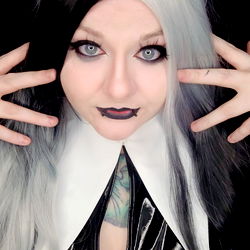 Stylized Gothic Fashion Image of Astarte Gore, A London-Based OnlyFans Model