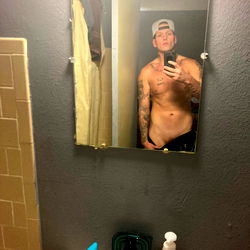 Fitness Model Jaybaby in Bathroom Mirror: Washington