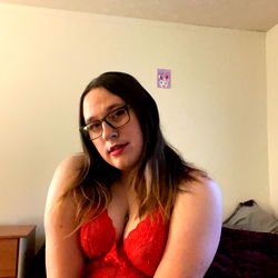 A Model in a Red Dress